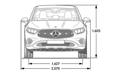 dimensioni di nuova Mercedes GLC Coupé