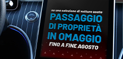 promo usato: passaggio di proprietà in omaggio fino a fine agosto