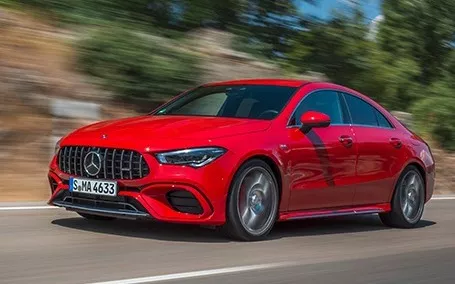 cla coupe amg 45 s rossa frontale