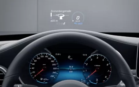 classe c coupe head up display