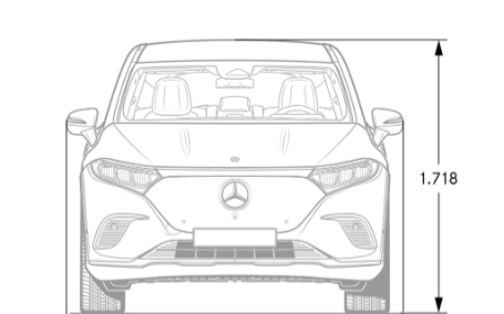 dimensioni frontali Mercedes EQE SUV