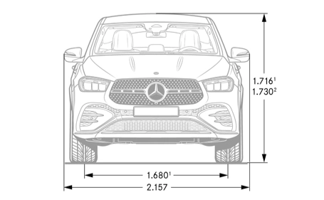 dimensioni frontali Mercedes EQS SUV