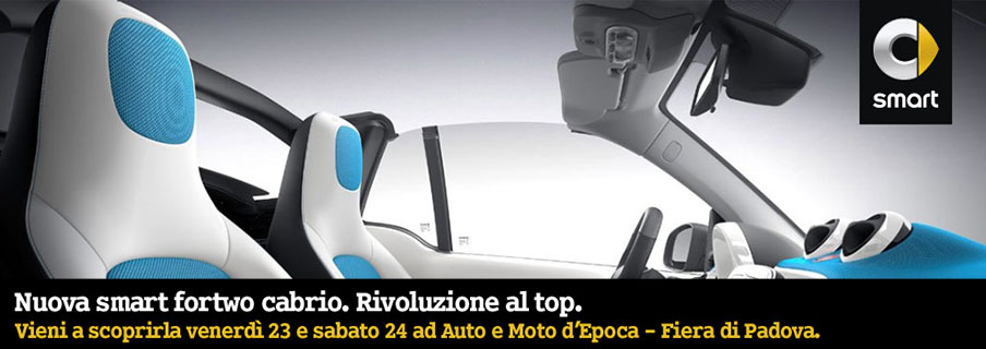 Anteprima smart fortwo cabrio ad Auto e Moto d'Epoca