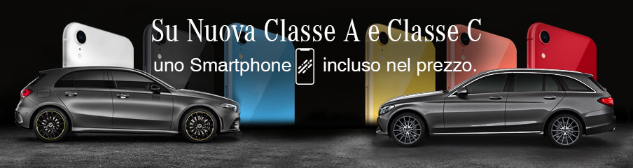 Nuova Classe A e Nuova Classe C con Smartphone incluso nel prezzo