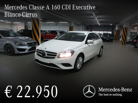 mercedes classe a 160 cdi executive bianco cirrus