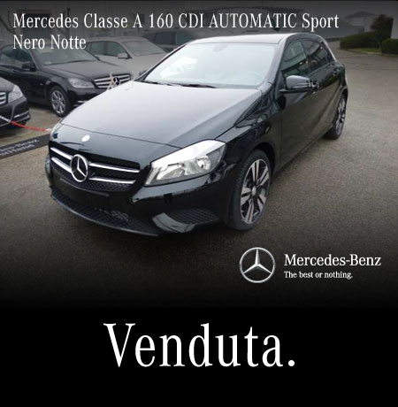 mercedes classe a 180 cdi sport nero notte