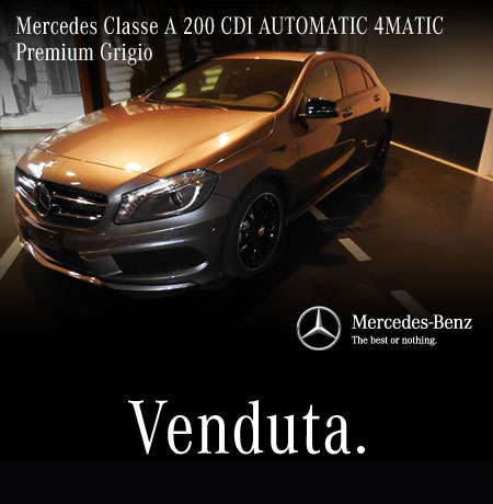 mercedes classe a 200 cdi automatic 4matic premium grigio montagna metallizzato