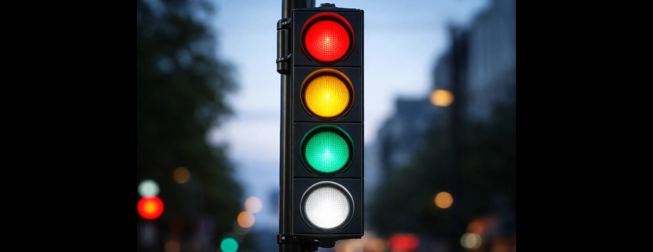 Nuovi semafori con luce bianca