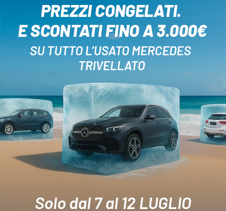 EXTRA SCONTI fino a € 3.000 sull'Usato Mercedes: dal 7 al 12 luglio
